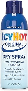 Icy Hot Pain Relief Dry Spray, Maximum Strength with Menthol, 4 Ounces