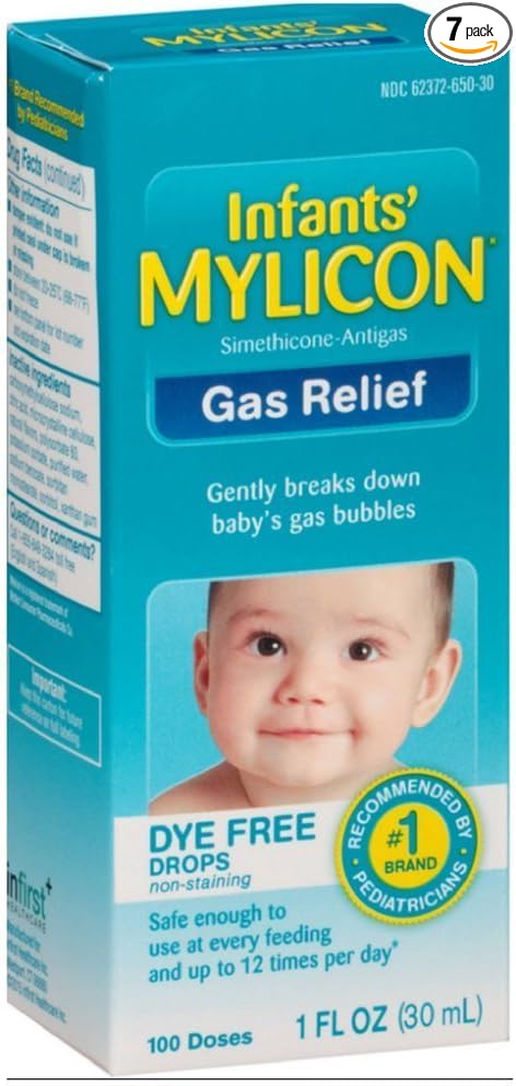 Mylicon Infant Drops Anti-gas Relief Dye Free Formula, 1.0 Fluid Ounce Per Bottle