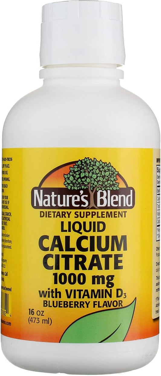 Liquid Calcium Citrate 1000mg with D3 16 fl oz Liquid Blueberry