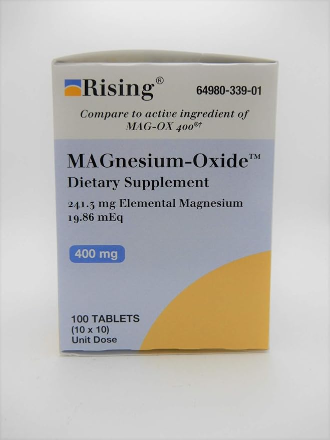 Rising Magnesium Oxide 400MG 100 Tablets