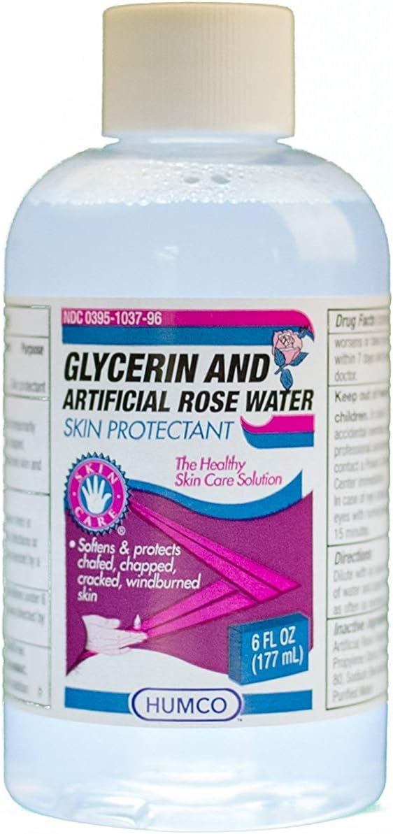 Humco Glycerin and Artificial Rose Water - 6 oz