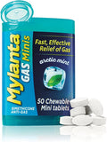 Mylanta Gas Relief Tablets, Mini-Tabs, Mint, 50 Count