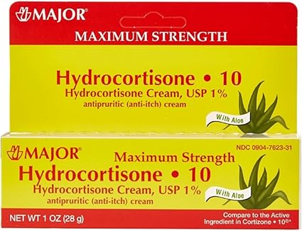 Major Pharmaceuticals Hydrocortisone Cream 1% Tube, 1 Ounce
