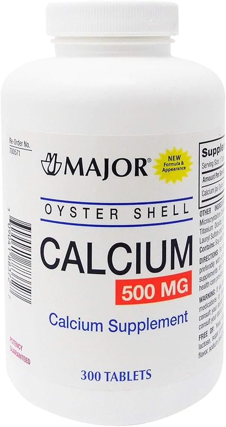 Major, Oyster Shell Calcium 500mg 300 tablets