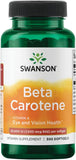 Swanson Betacaroteno Vitamina A 25000 UI C?sulas blandas - Salud de la piel, los ojos y el sistema inmunol?ico - Apoyo antioxidante - 7500 mcg (300 c?sulas blandas)