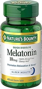 Nb Melatonin 10mg Quick D Size 45ct Nature Bounty Melatonin 10mg Quick Dissolve Tablet 45ct