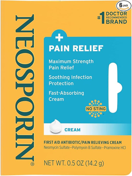 Neosporin Plus Pain Relief Cream, Maximum Strength, 0.5 oz