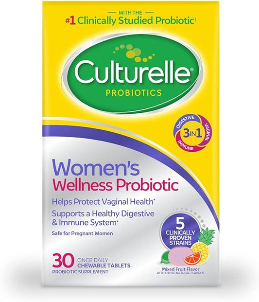 Culturelle Women? Wellness, Daily Chewable Probiotics for Women - Supports Digestive, Vaginal and Immune Health, Occasional Diarrhea, Gas & Bloating - Non-GMO - 30 Count