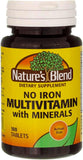 Nature's Blend Multiple Vitamins with Minerals Iron Free 100 Tabs