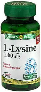 Nature's Bounty L-Lysine 1000 mg Tablets 60 Count