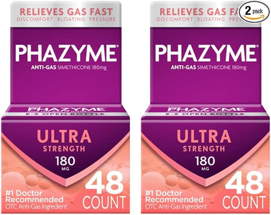 Phazyme Ultra Strength 180 mg Anti-Gas Softgels 48 Count