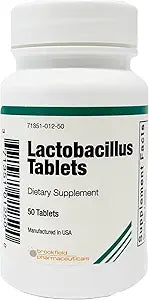 Lactobacillus Tablets - Dietary Supplement - 50 Tablets - Brookfield Pharmaceuticals