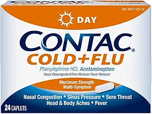 Contac Cold & Flu Non Drowsy Day Maximum Strength Caplets 24 ct 