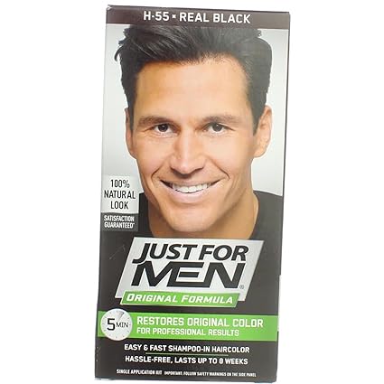 JUST FOR MEN Hair Color H-55 Real Black 1 Each