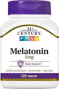 21st Century Melatonin 5 mg Tablets, 120 Count