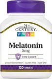 21st Century Melatonin 5 mg Tablets, 120 Count