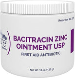 Dynarex Bacitracin Zinc Ointment USP - Wound Healing Treatment for Minor Cuts, Itchy Diaper Rashes and First Degree Burns - 1 Jar - 15 oz. / 425 grams
