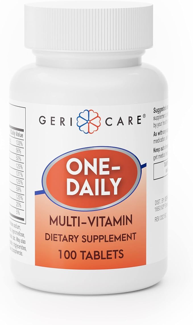 GeriCare One-Daily Multi-Vitamin Tablets Dietary Suplement 100 Count