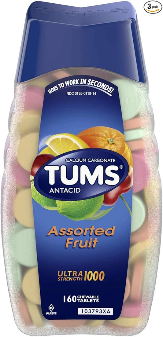 Tums Ultra Tabs Asstd Fruit 160