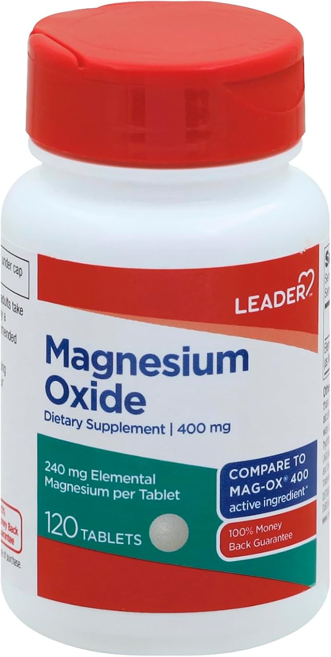 Leader Magnesium Oxide 400 mg, 120 Tablets