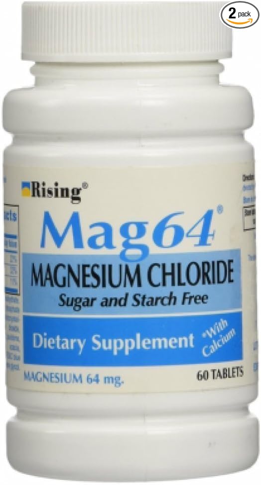 Rising Mag64 Magnesium Chloride with Calcium Tablets 60 ea