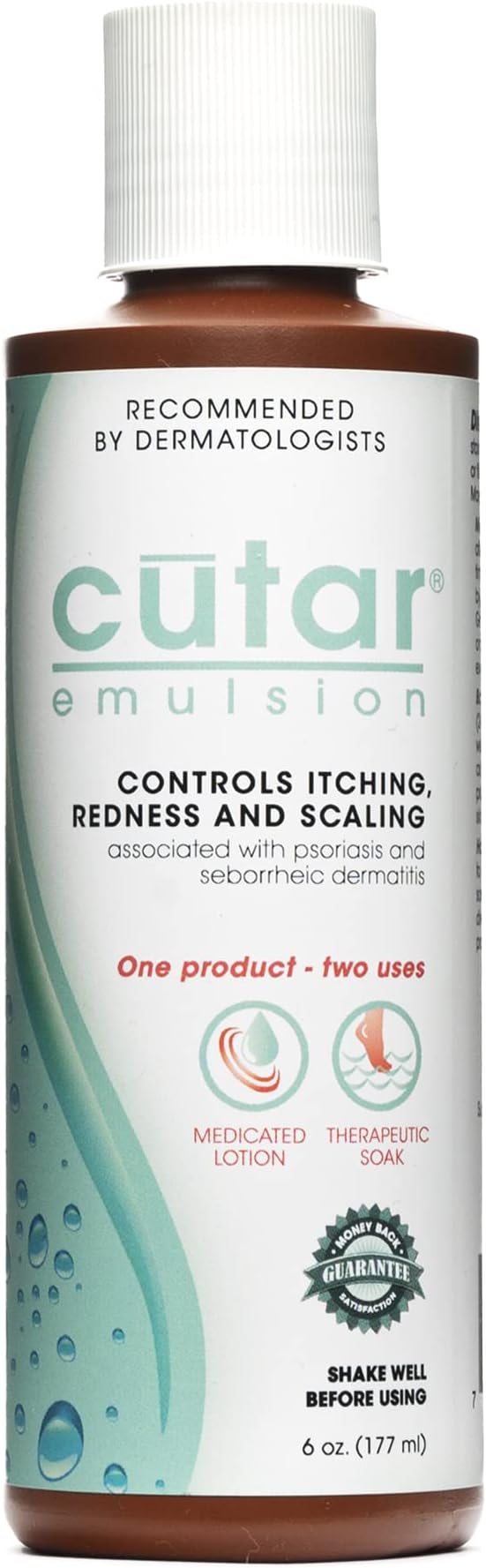 Cutar Emulsion Cream - Coal Tar Lotion for Relief from Eczema, Psoriasis, and Dermatitis - Helps Soothe Itchy Flaky Skin, Redness, Dryness, and Inflammation