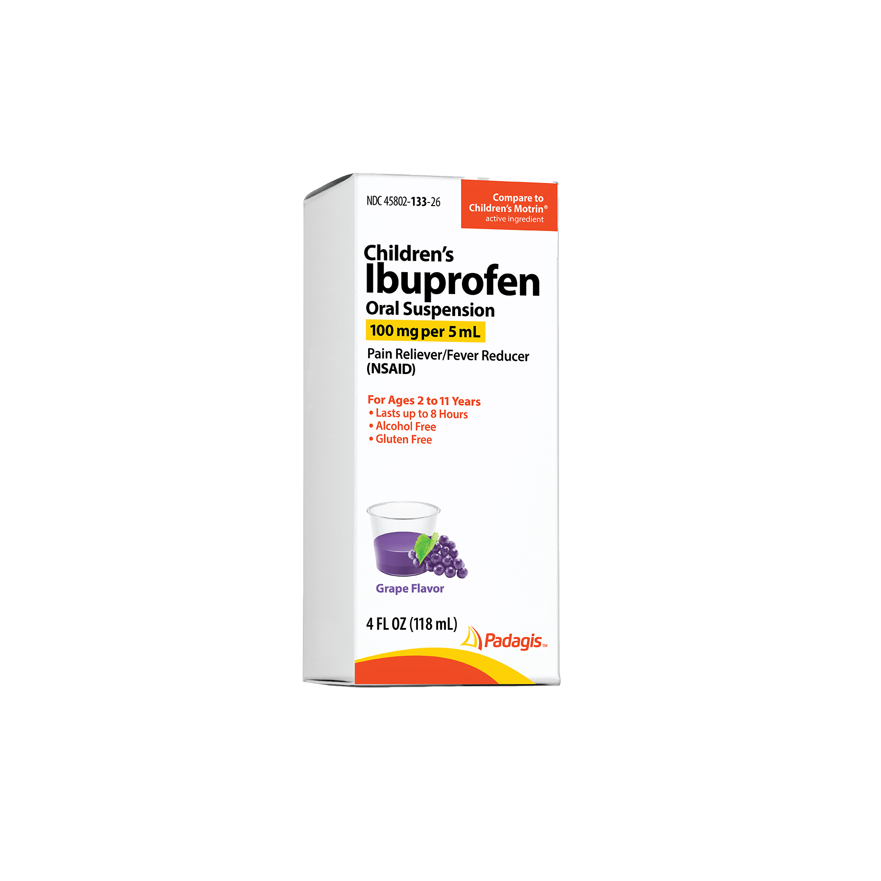 Children? Ibuprofen Oral Suspension 100 mg per 5 mL Grape Flavor