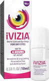 iVIZIA Sterile Lubricant Eye Drops for Dry Eyes, Preservative-Free, Moisturizing, Dry Eye Relief, Contact Lens Friendly, 0.33 fl oz Bottle