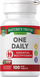 One Daily Multivitamin | 100 Mini Tablets | Non-GMO & Gluten Free Supplement | for Men and Women | by Nature's Truth