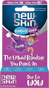 New-Skin Kids Liquid Bandage Paint, Sting Free Waterproof Bandage for Scrapes and Minor Cuts, 0.3 Ounce  
