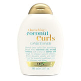 OGX Quenching + Coconut Curls Curl-Defining Conditioner, Nourishing Curly Hair Conditioner with Coconut /Citrus Oil & Honey, Paraben-Free with Sulfate-Free Surfactants, 13oz