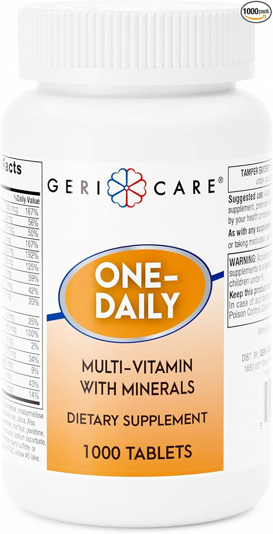 GeriCare One-Daily Multi-Vitamin & Minerals, Dietary Supplement Tablets (1000 Count