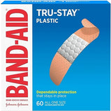 Band-Aid 5635 Plastic Strips Adhesive Bandages, 3/4-Inch One Size, 60 Bands/Box
