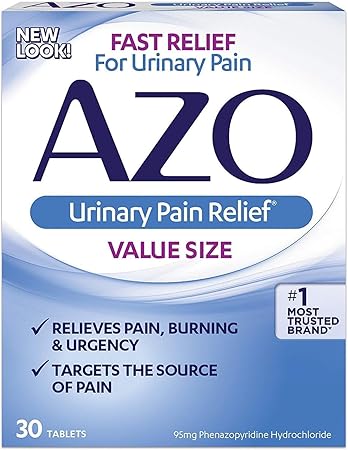 MCK18582700 - Mckesson Urinary Pain Relief AZO Standard 95 mg Strength Tablet 30 per Bottle
