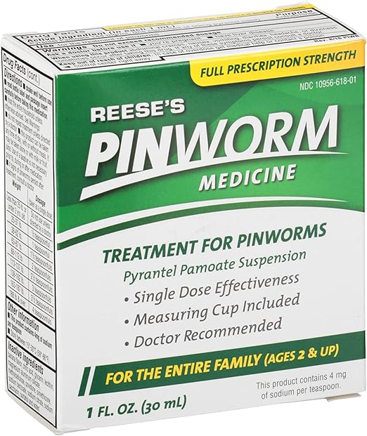 REESE'S PINWORM Medicine 1 oz PYRANTEL PAMOATE Suspension