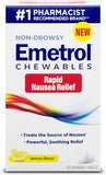 Emetrol Non-Drowsy Nausea Relief - Chewable Nausea Medicine for Upset Stomach Relief - Pharmacist Recommended Nausea Relief - Lemon Flavor - 42 ct