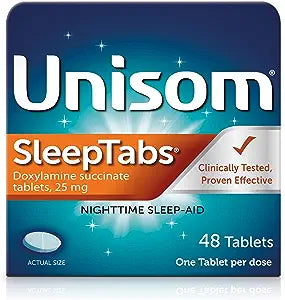 Unisom SleepTabs, Nighttime Sleep-aid, Doxylamine Succinate, 48 Tablets