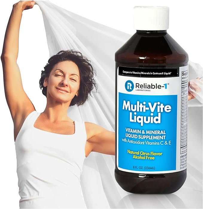 Multi-Vite Liquid Multivitamin for Adults Liquid Vitamins Antioxidant Supplement for Immunity, Metabolism and Energy Support | 8 FL.OZ.