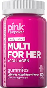 PINK Collagen Powder to Go | 20 Travel   ets | Unflavored Powder Type 1 & 3 | Gluten Free & Non-GMO Grass Fed Peptides