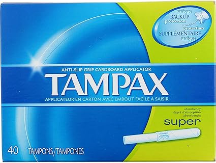 Tampax Cardboard Applicator Tampons, Super Absorbency 40 ea
