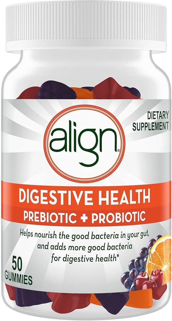 Align Digestive Health Prebiotic + Probiotic Gummies Fruit Flavored - 50 ct