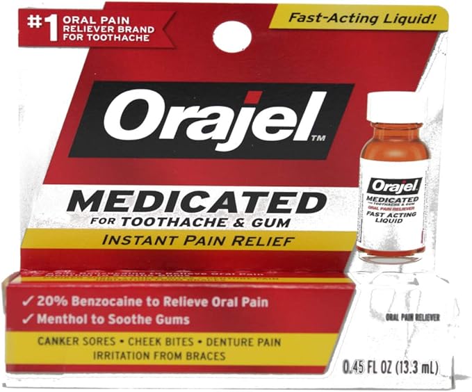 Orajel Maximum Strength, Liquid 0.45 fl oz (13.3 ml)