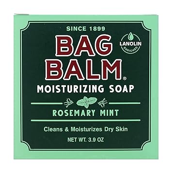 Bag Balm Mega Moisturizing Soap, Rosemary Mint Scent, 3.9 oz Per Bar (12 Bars)