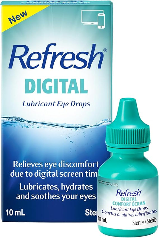 REFRESH Digital Eye Drops Ophthalmic Solution, Dry Eye Relief, Digital Screen Time, Digital Fatigue - 10ml