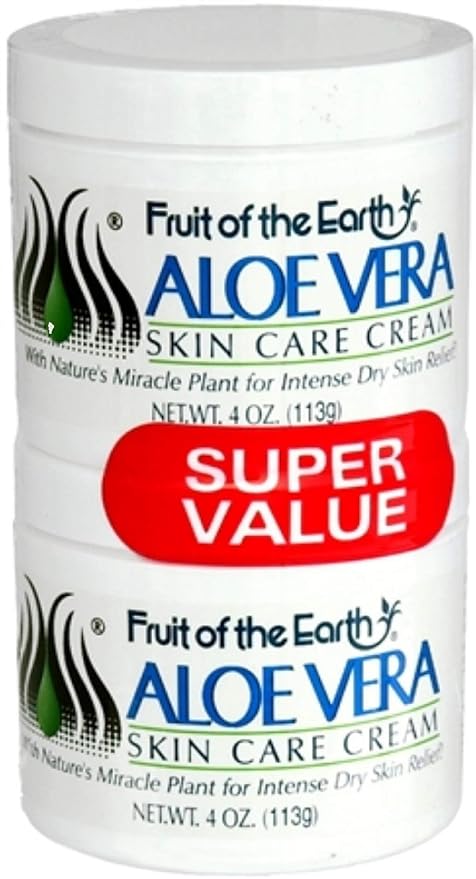 Fruit of the Earth Aloe Vera Cream 4 Oz. Jars