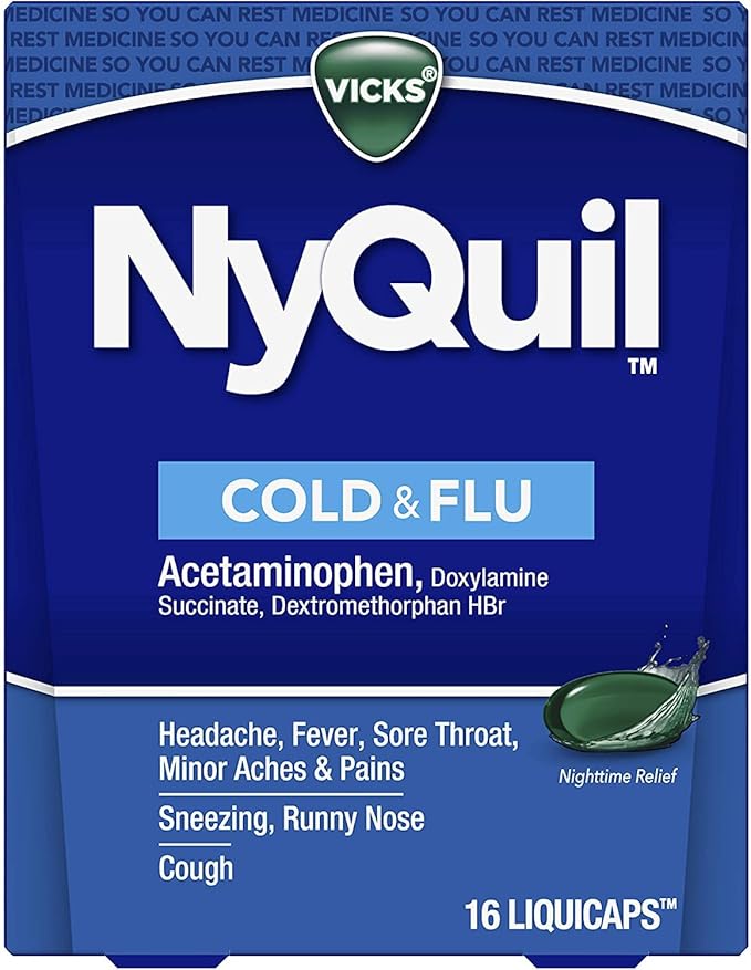 Nyquil Liquicaps 16ct DXM Size 16ct Nyquil Liquicaps 16ct