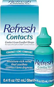 Refresh Contacts , Eye Drops, Contact Lens Comfort , Blue 0.4 fl oz Sterile