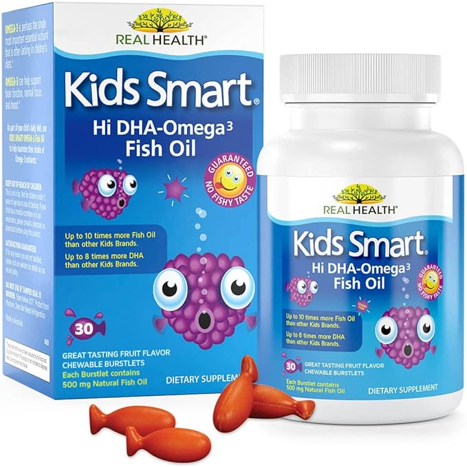 Real Health Bioglan Kids Smart Omega 3 Fish Oil, 30 Chewable Burstlets