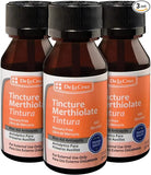 De La Cruz Merthiolate Tincture Antiseptic - First Aid for Minor Cuts, Scrapes and Burns - Mercury-Free Formula Safe for The Entire Family (3 Bottles)