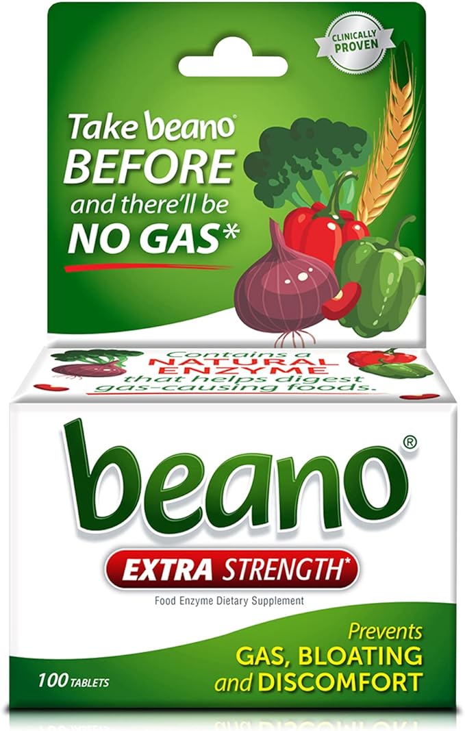 Beano Ultra 800, Gas Prevention and Digestive Enzyme Supplement, 100 Count